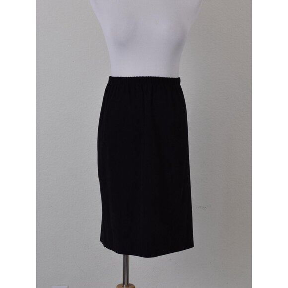 Vintage‎ Black Polyester 2 pc Skirt + Jacket Set - Picture 6 of 10